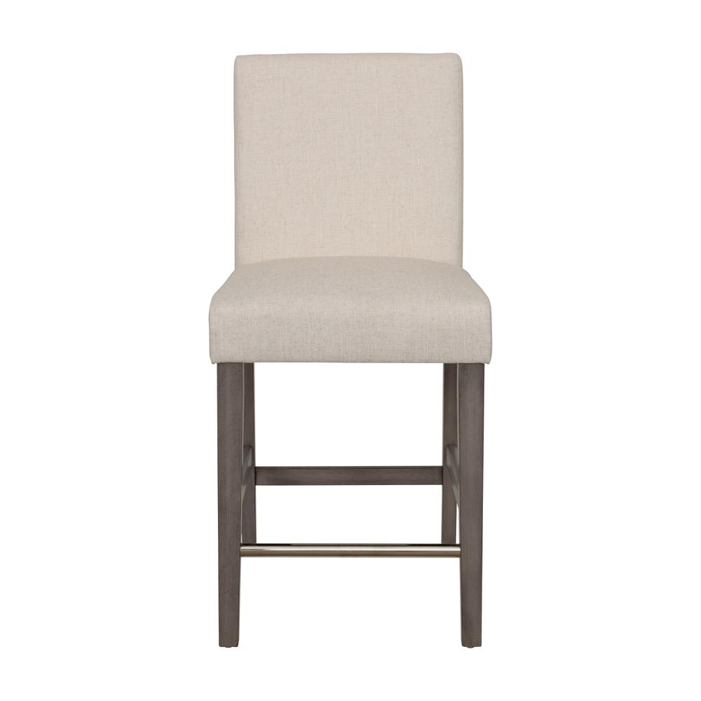 CorLiving Laura Fabric Counter Height Barstool Beige. Picture 1
