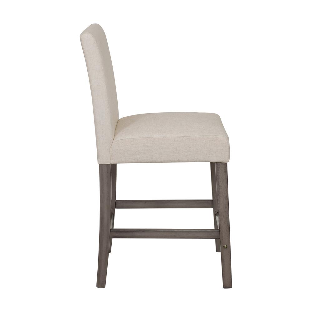 CorLiving Laura Fabric Counter Height Barstool Beige. Picture 3