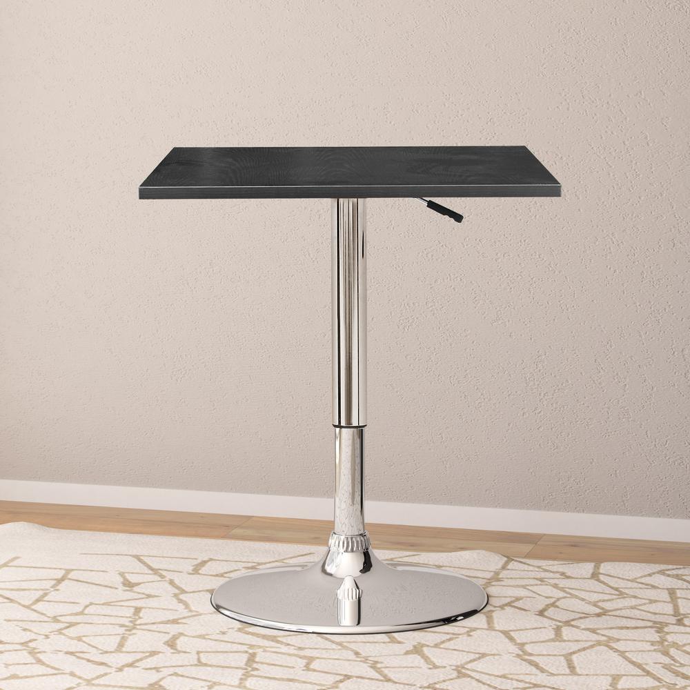 Adjustable Height Black Square Bar Table. Picture 2