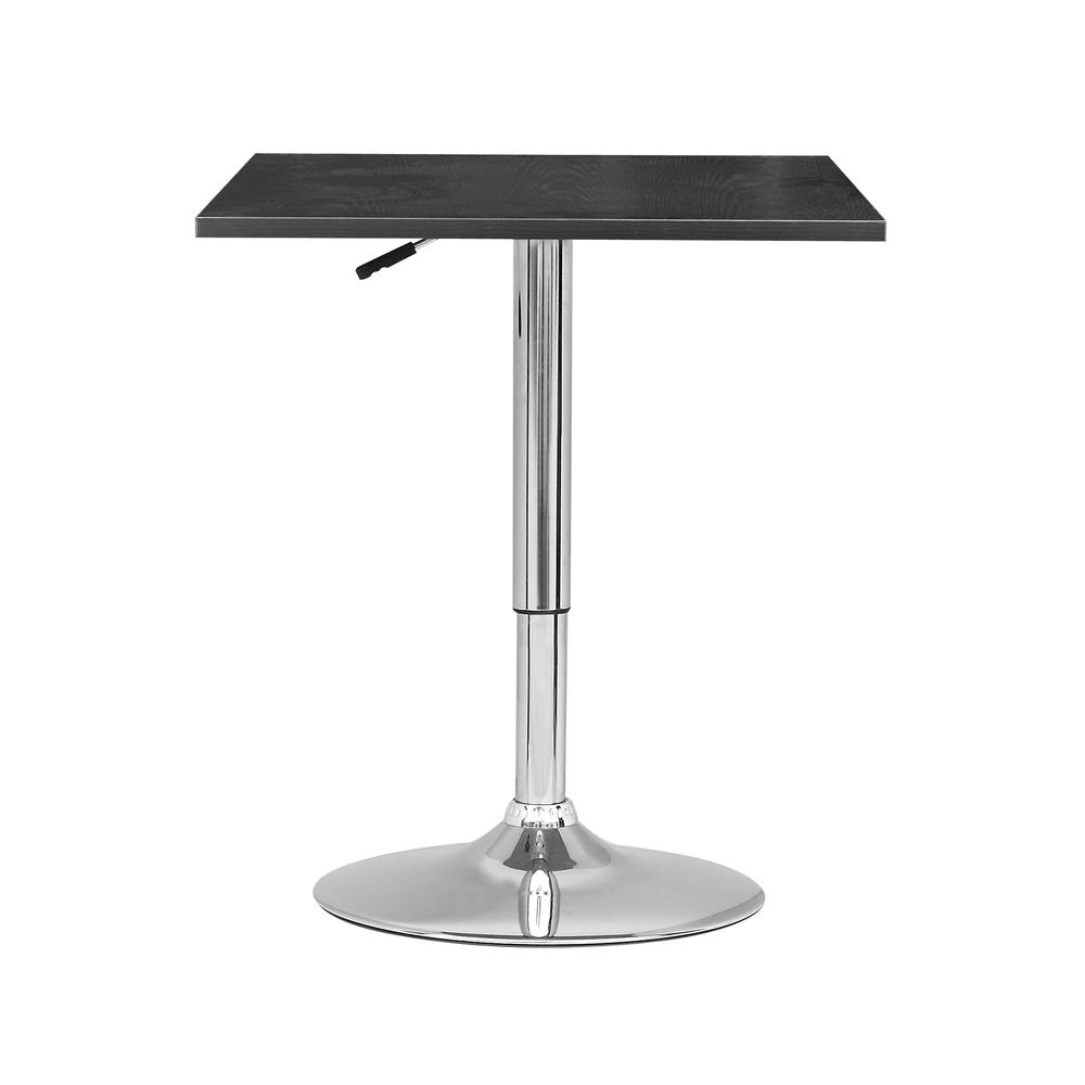Adjustable Height Black Square Bar Table. Picture 1