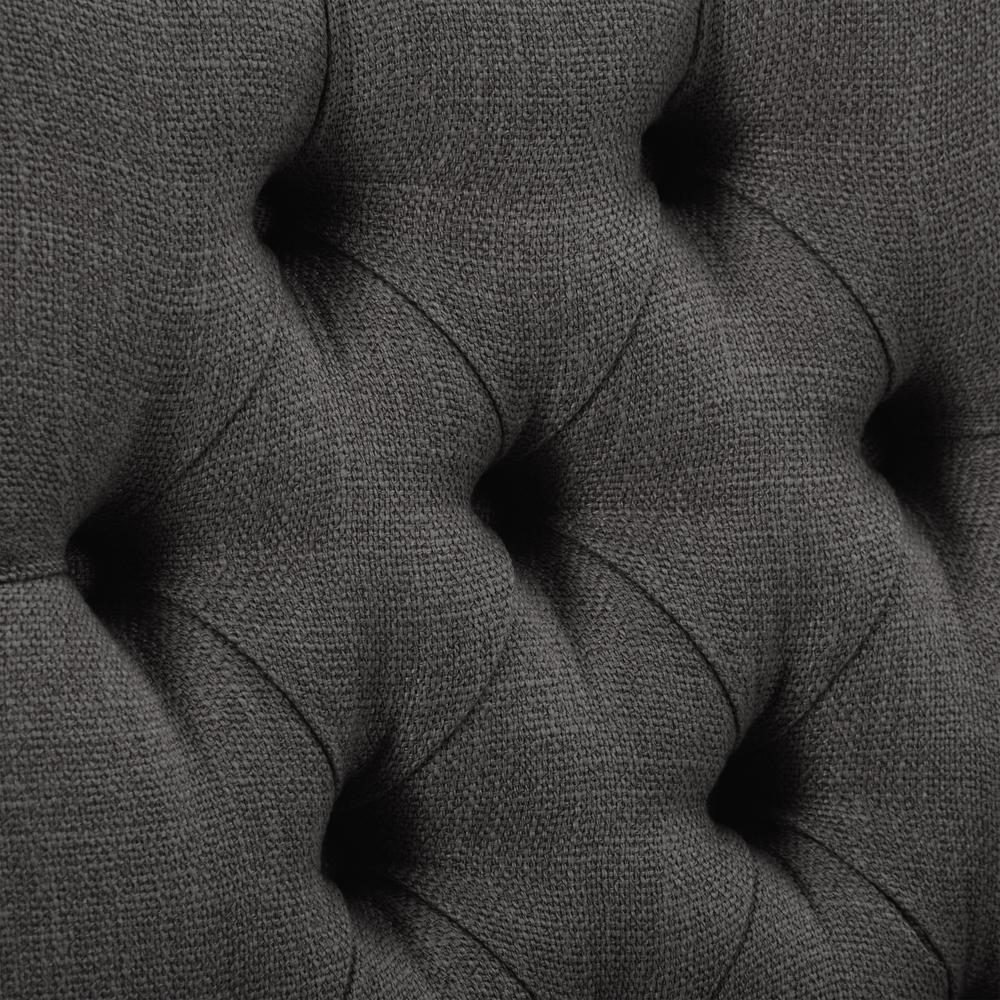 CorLiving Boston Tufted Fabric Barstool, Dark Grey, Set of 2. Picture 11