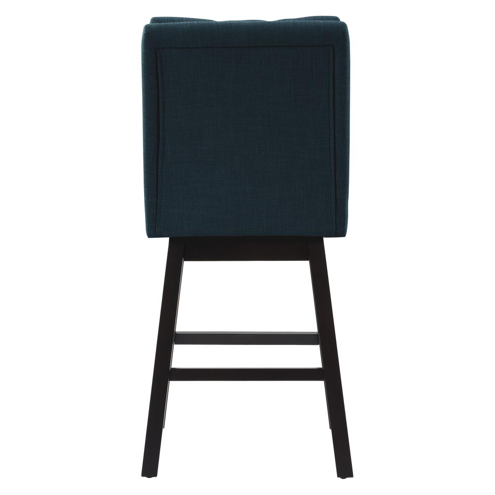 CorLiving Boston Tufted Fabric Barstool, Navy Blue, Set of 2. Picture 5