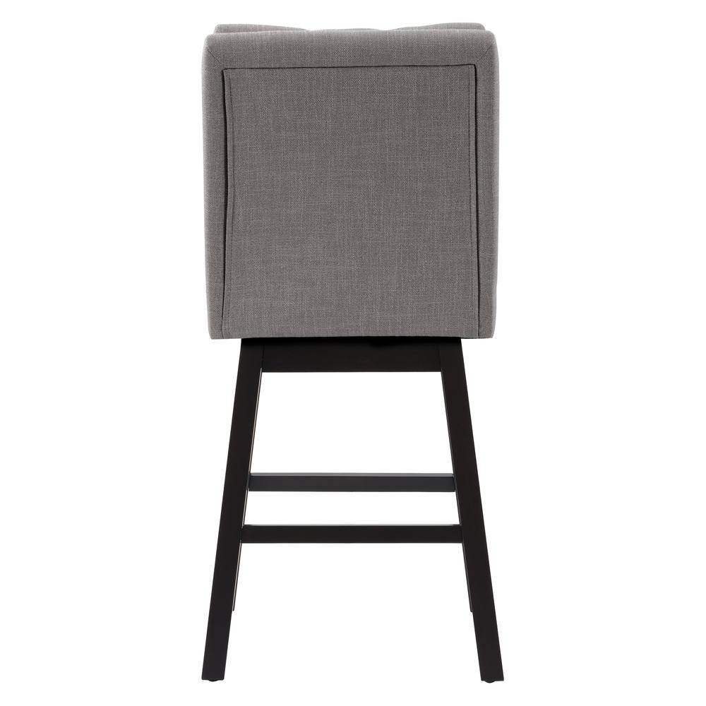 CorLiving Boston Tufted Fabric Barstool, Light Grey, Set of 2. Picture 5