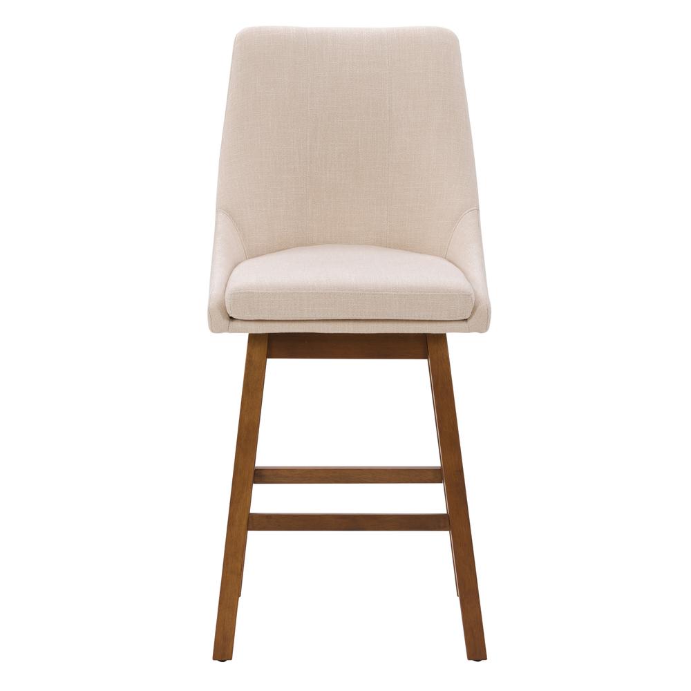CorLiving Boston Formed Back Fabric Barstool, Beige, Set of 2. Picture 2