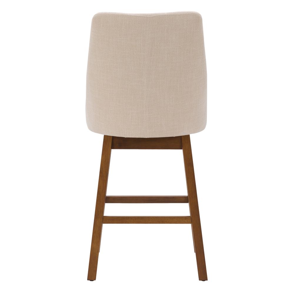 CorLiving Boston Formed Back Fabric Barstool, Beige, Set of 2. Picture 5