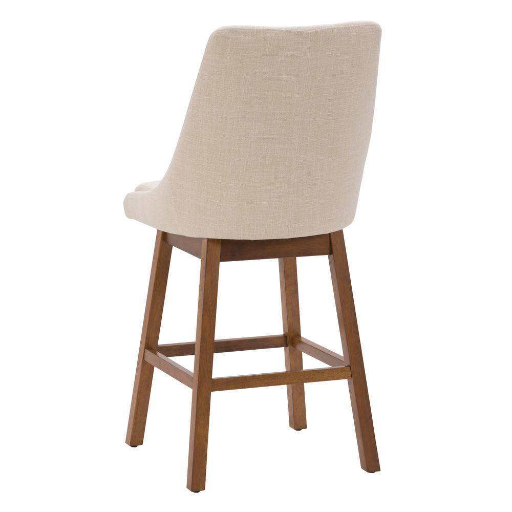 CorLiving Boston Formed Back Fabric Barstool, Beige, Set of 2. Picture 6