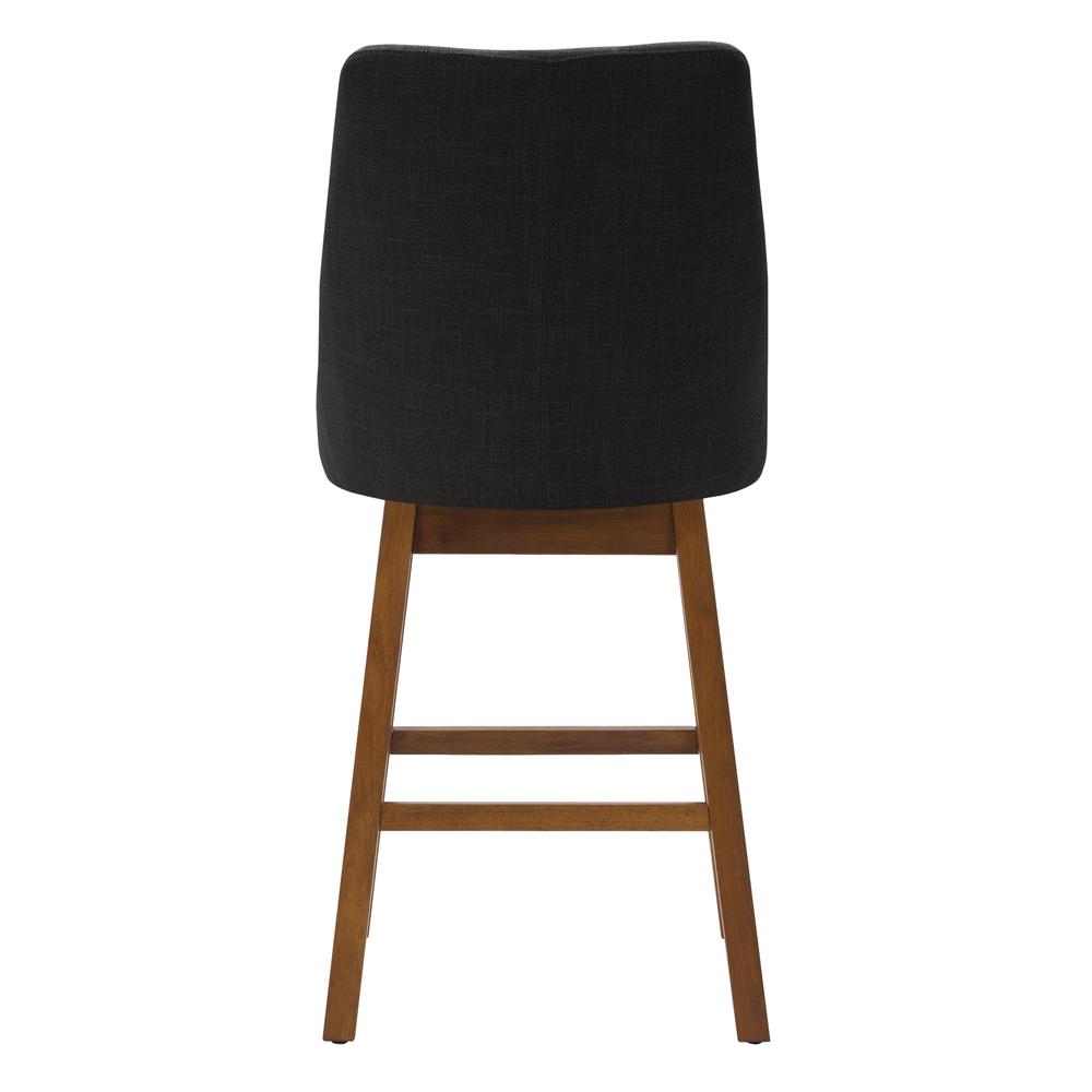 CorLiving Boston Formed Back Fabric Barstool, Dark Grey, Set of 2. Picture 5