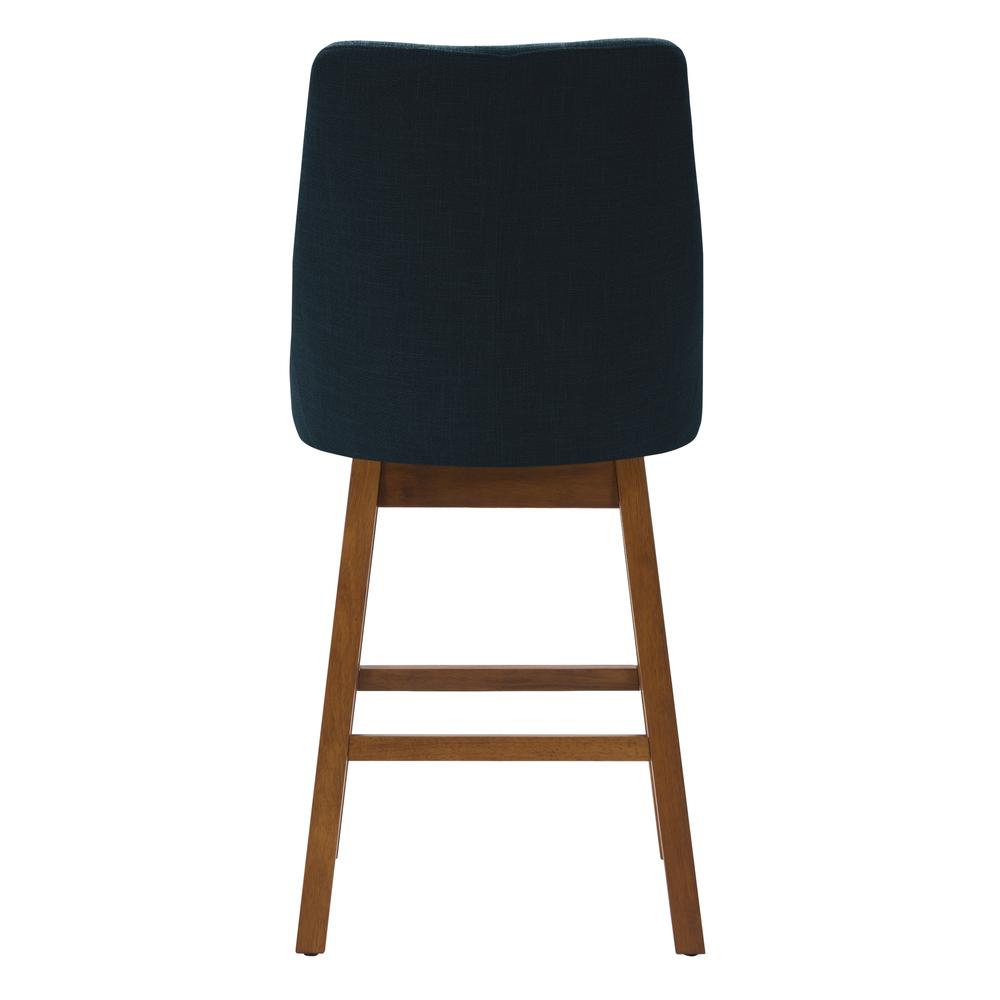CorLiving Boston Formed Back Fabric Barstool, Navy Blue, Set of 2. Picture 5