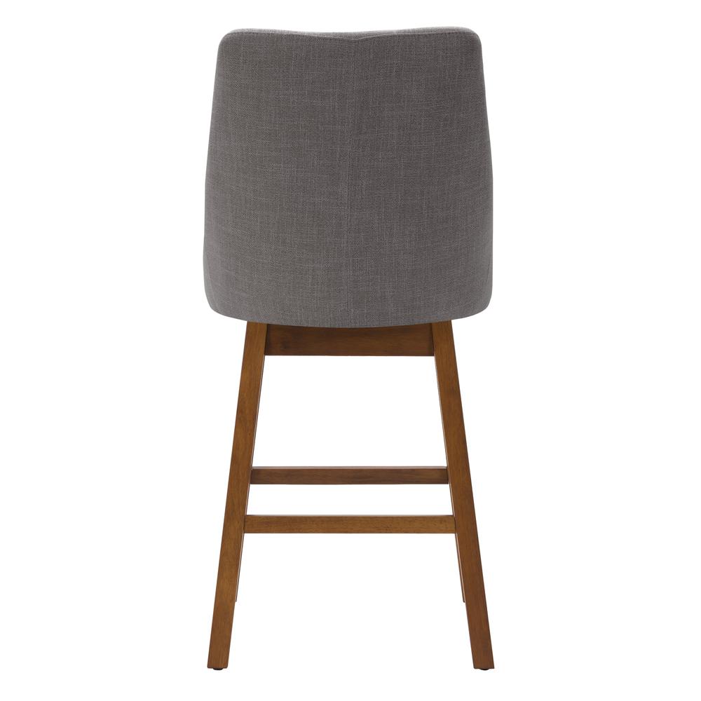 CorLiving Boston Formed Back Fabric Barstool, Light Grey, Set of 2. Picture 5