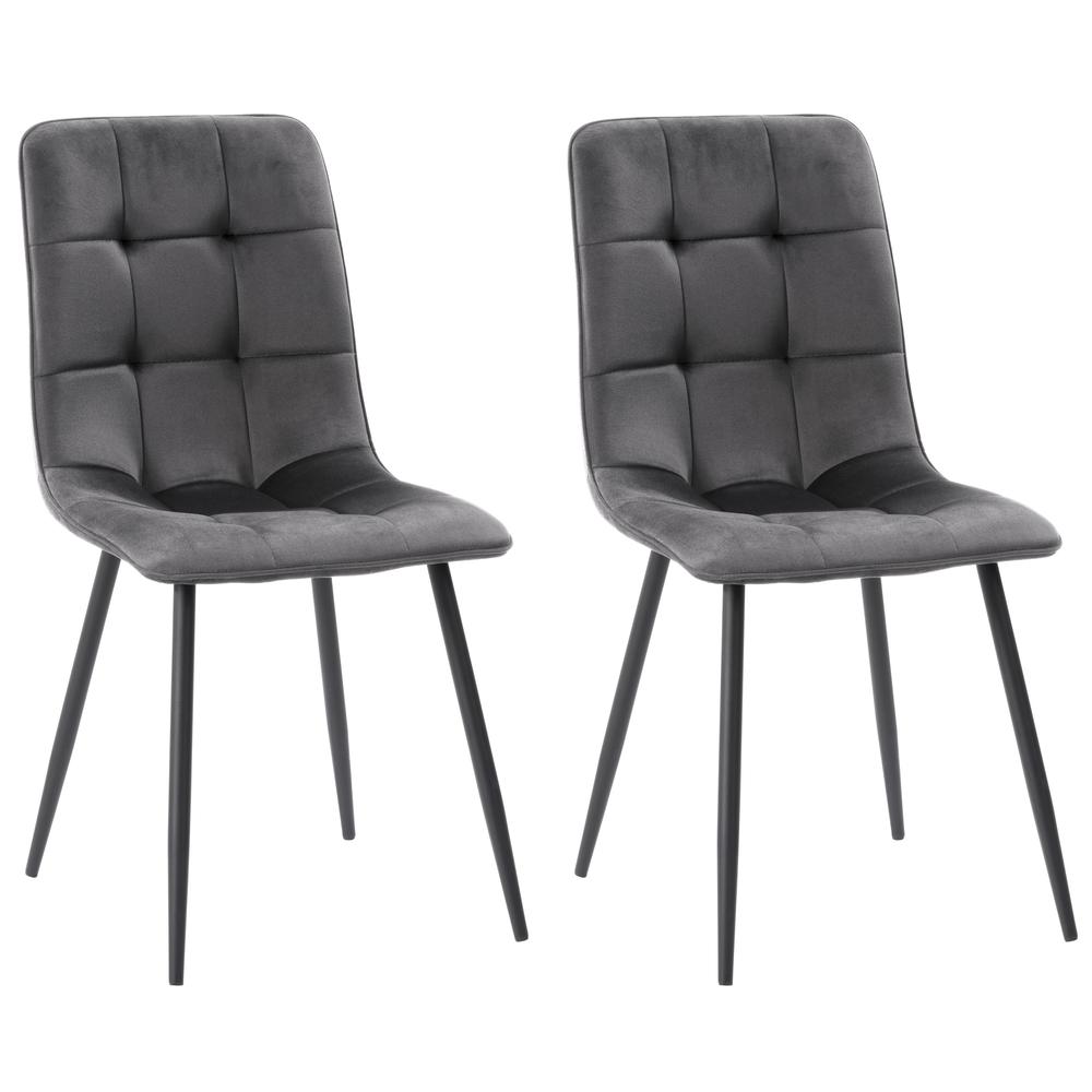Nash Velvet Side Chair With Black Legs, Black. Picture 1