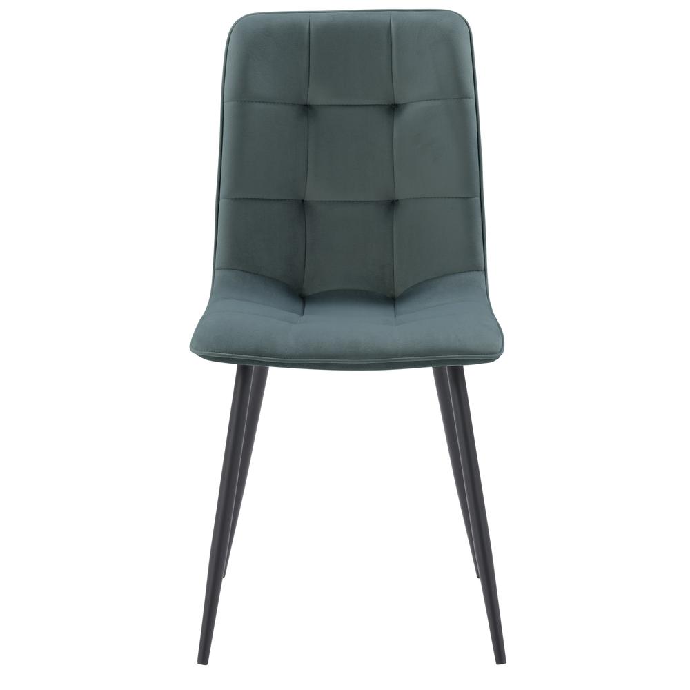 Nash Velvet Side Chair With Black Legs. Picture 2
