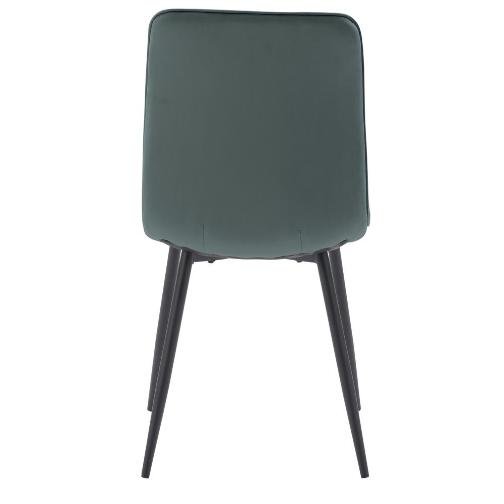 Nash Velvet Side Chair With Black Legs. Picture 4