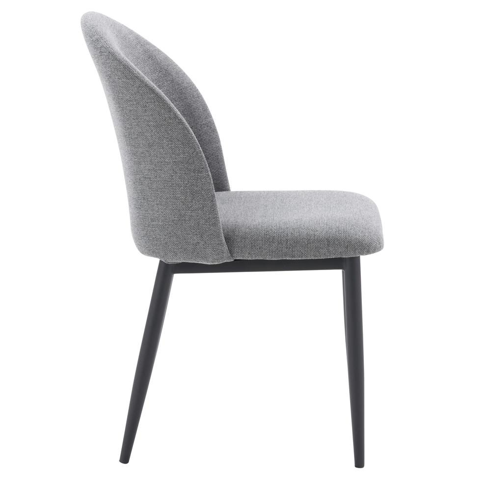CorLiving Nash Side Chair With Black Legs, Grey. Picture 6