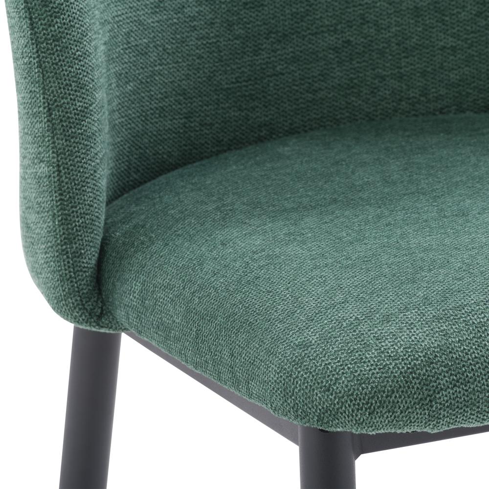 CorLiving Nash Side Chair With Black Legs, Dark Green. Picture 11