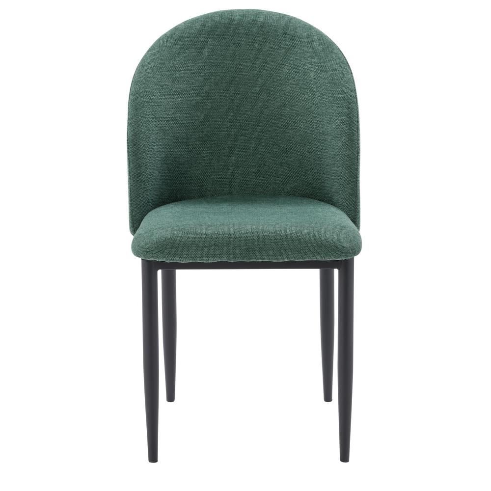 CorLiving Nash Side Chair With Black Legs, Dark Green. Picture 5