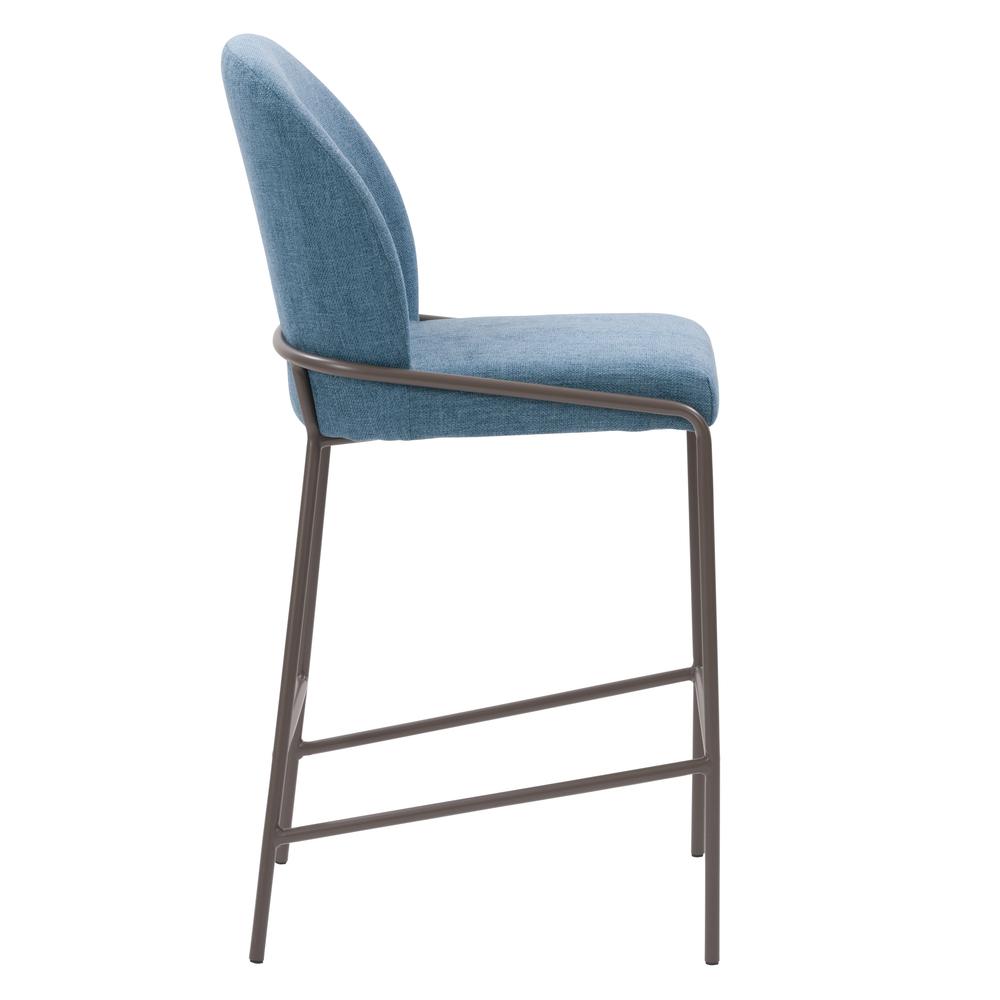 CorLiving Blakeley Counter Height Barstool Blue. Picture 3
