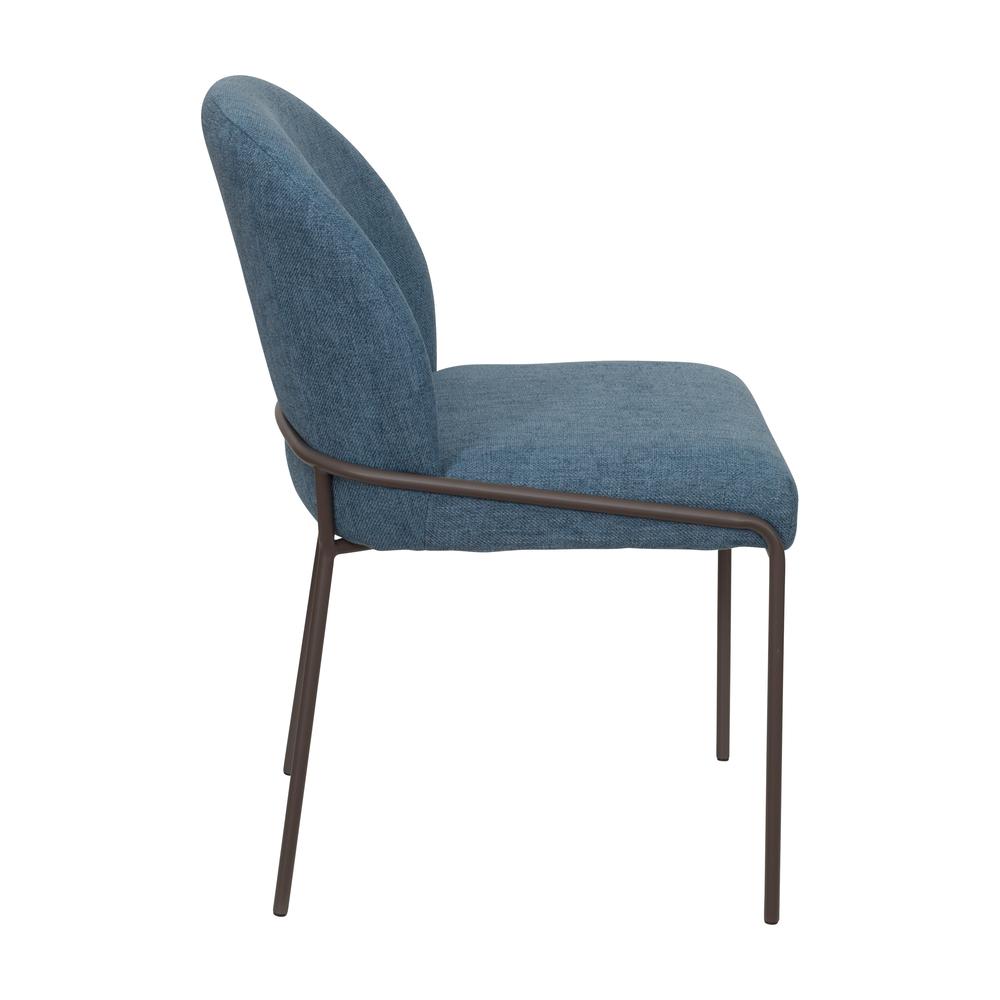 CorLiving Blakeley High Back Dining Chair Blue. Picture 3