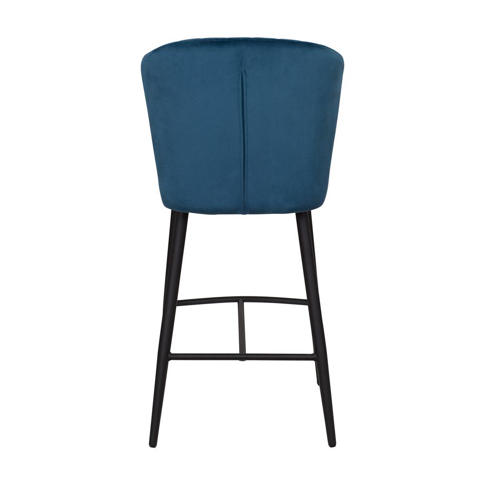CorLiving Jasper Channel Tufted Barstool Navy Blue. Picture 4