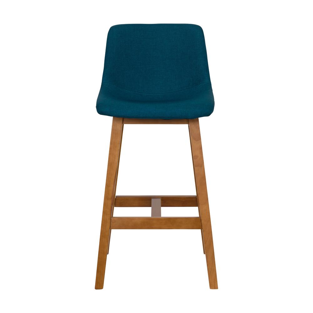 CorLiving Nora Counter Height Barstool, Blue. Picture 1