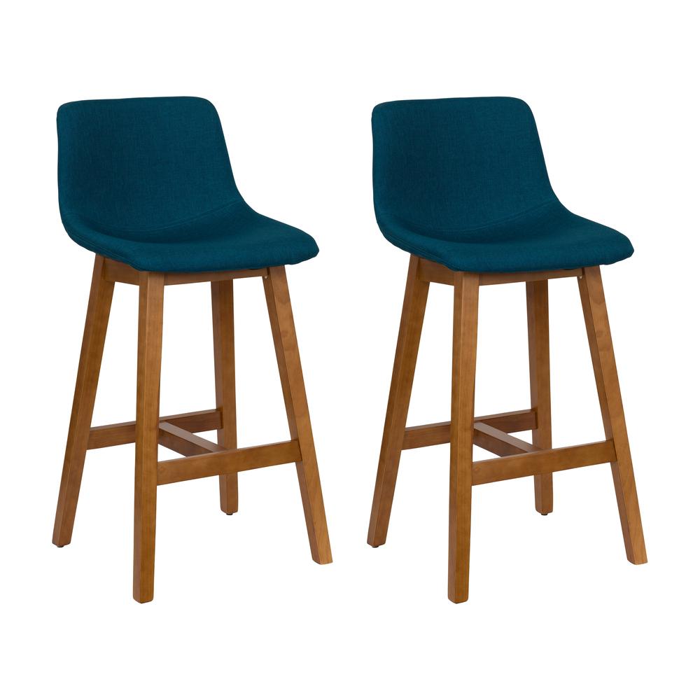 CorLiving Nora Counter Height Barstool, Blue. Picture 2