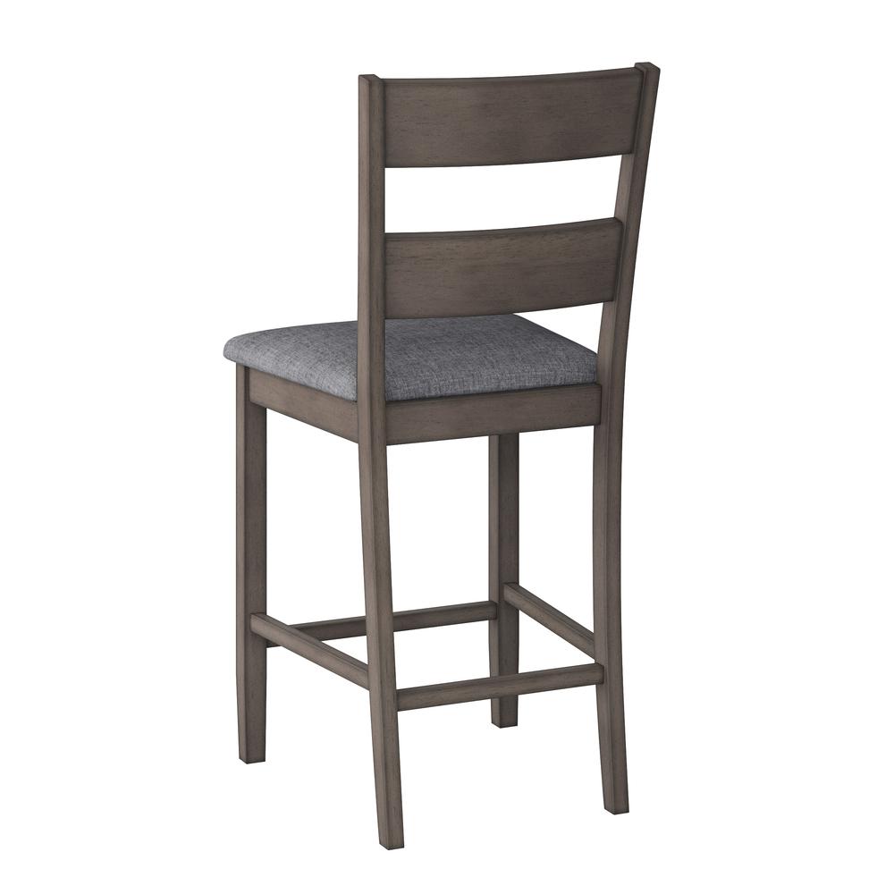CorLiving Tuscany Washed Grey Counter Height Dining Chair, Set of 2. Picture 7