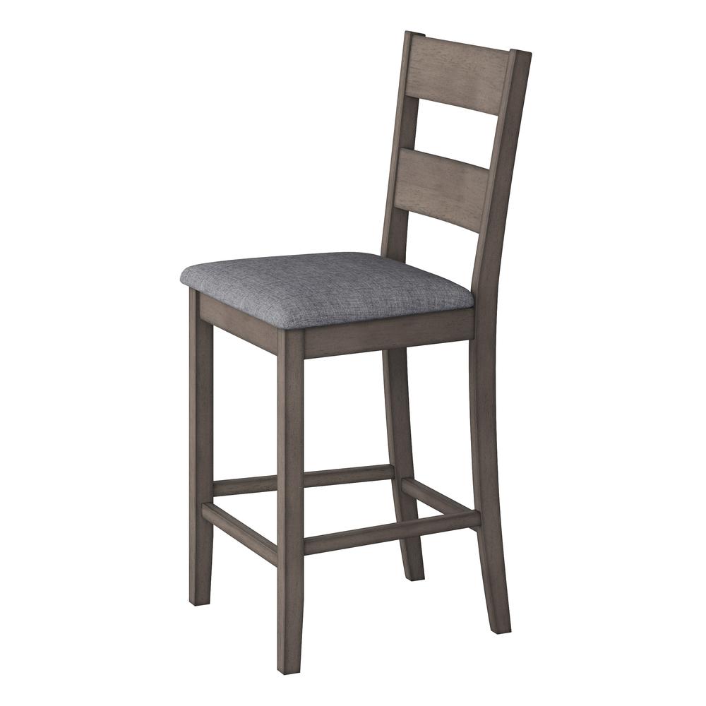 CorLiving Tuscany Washed Grey Counter Height Dining Chair, Set of 2. Picture 8