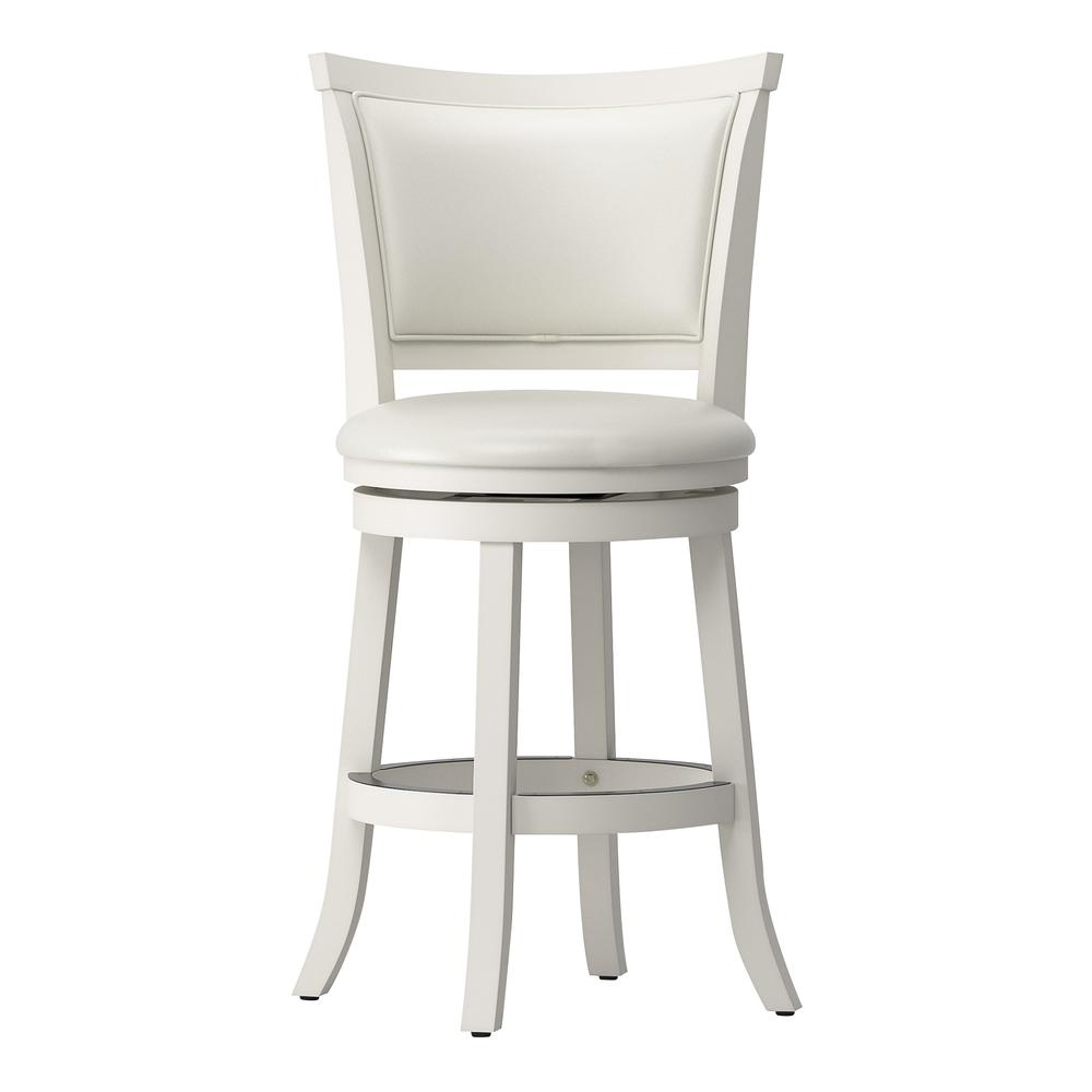 Woodgrove White Wash Counter Height Barstool with Leatherette Seat, set of 2. Picture 2