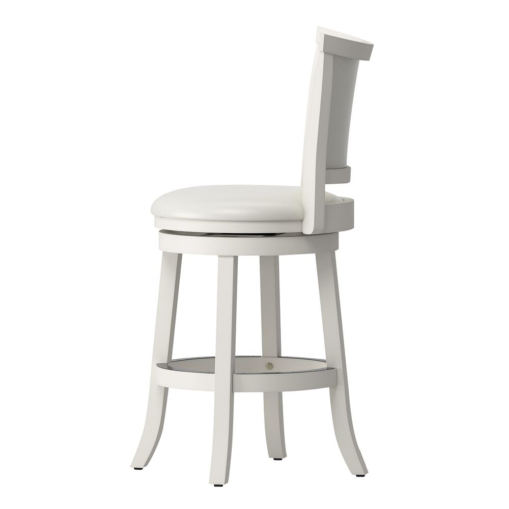 Woodgrove White Wash Counter Height Barstool with Leatherette Seat, set of 2. Picture 5
