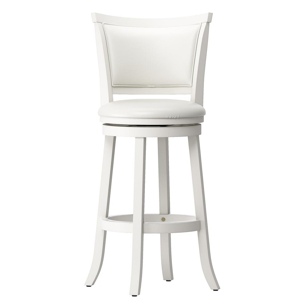 Woodgrove White Wash Bar Height Barstool with Leatherette Seat, set of 2. Picture 2