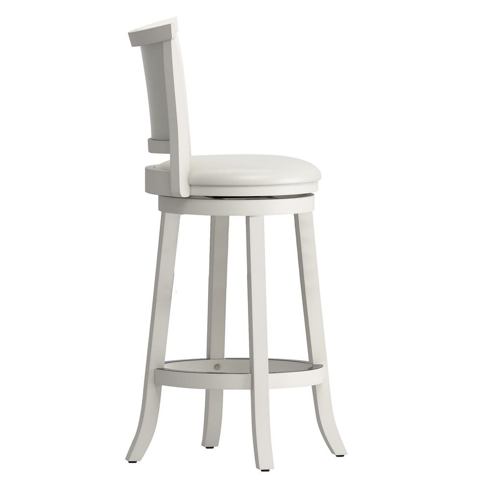 Woodgrove White Wash Bar Height Barstool with Leatherette Seat, set of 2. Picture 3