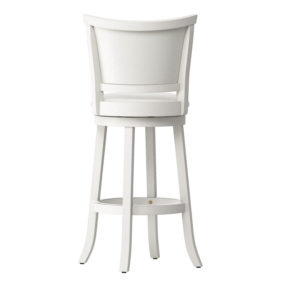 Woodgrove White Wash Bar Height Barstool with Leatherette Seat, set of 2. Picture 4