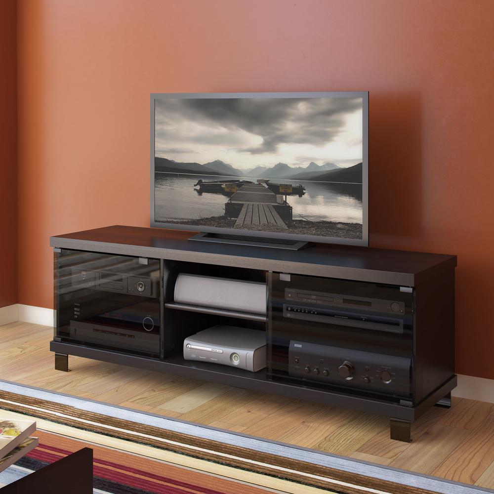TV Bench in Ravenwood Black, for TVs up to 68". Picture 3