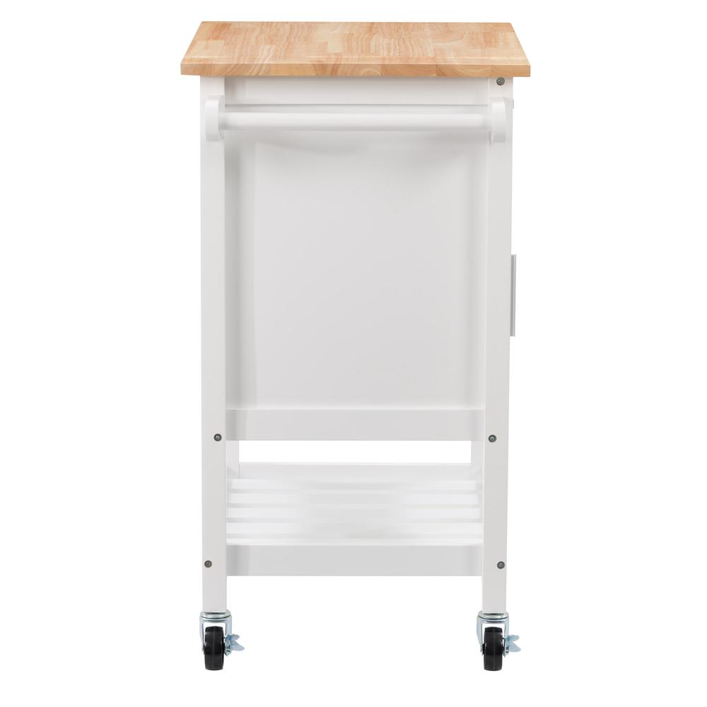 CorLiving Sage Wood Kitchen Cart, White. Picture 5