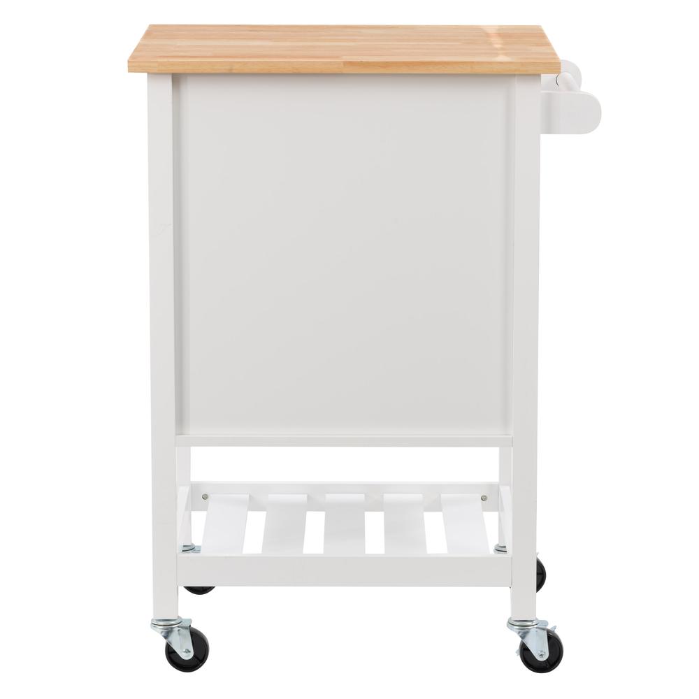 CorLiving Sage Wood Kitchen Cart, White. Picture 6