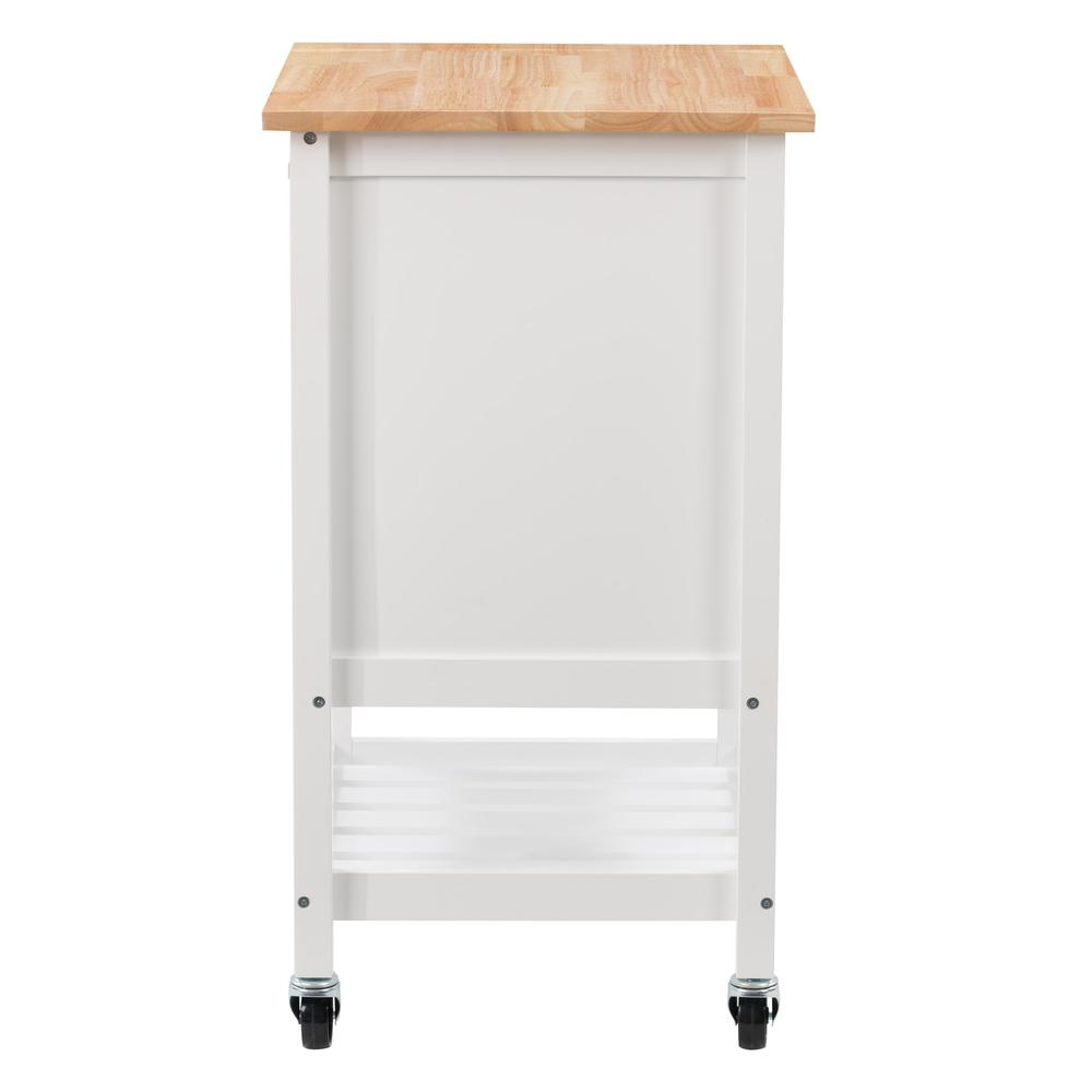 CorLiving Sage Wood Kitchen Cart, White. Picture 7
