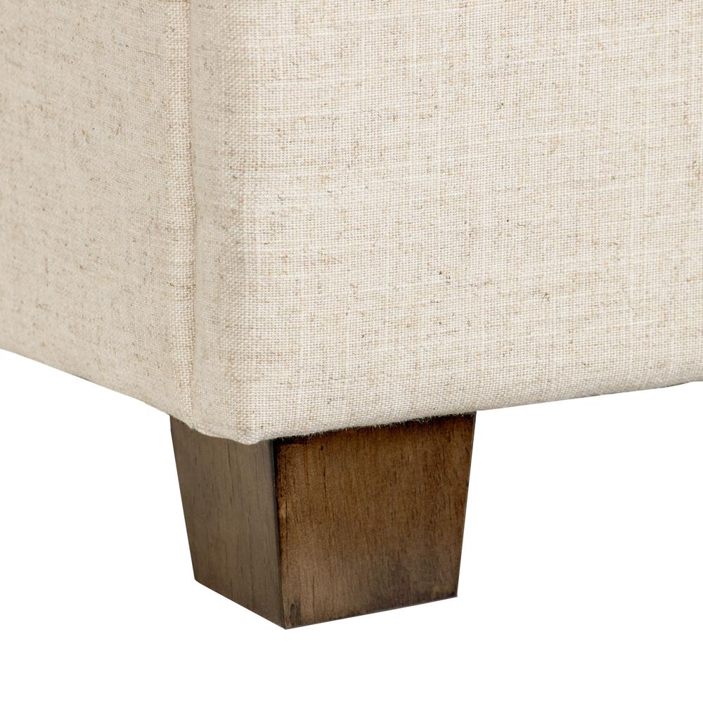 CorLiving Large Storage Ottoman Beige. Picture 9