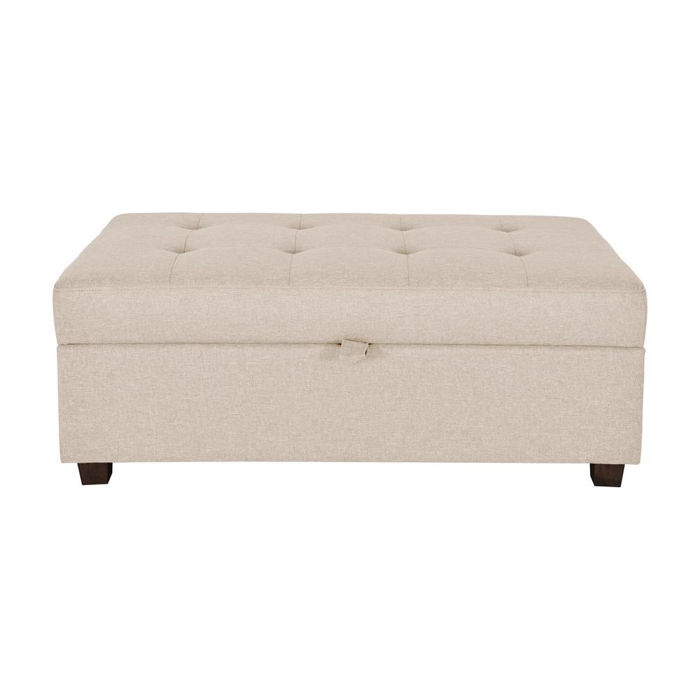 CorLiving Large Storage Ottoman Beige. The main picture.