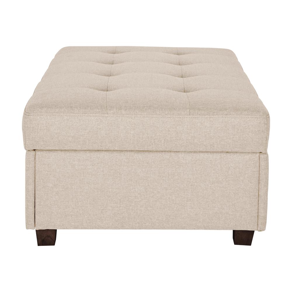 CorLiving Large Storage Ottoman Beige. Picture 4