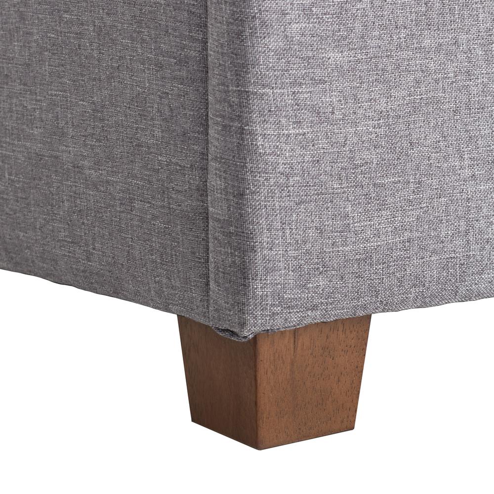 CorLiving Large Storage Ottoman Light Grey. Picture 9