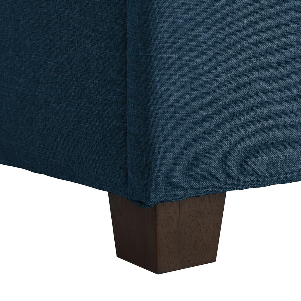 CorLiving Large Storage Ottoman Blue. Picture 9