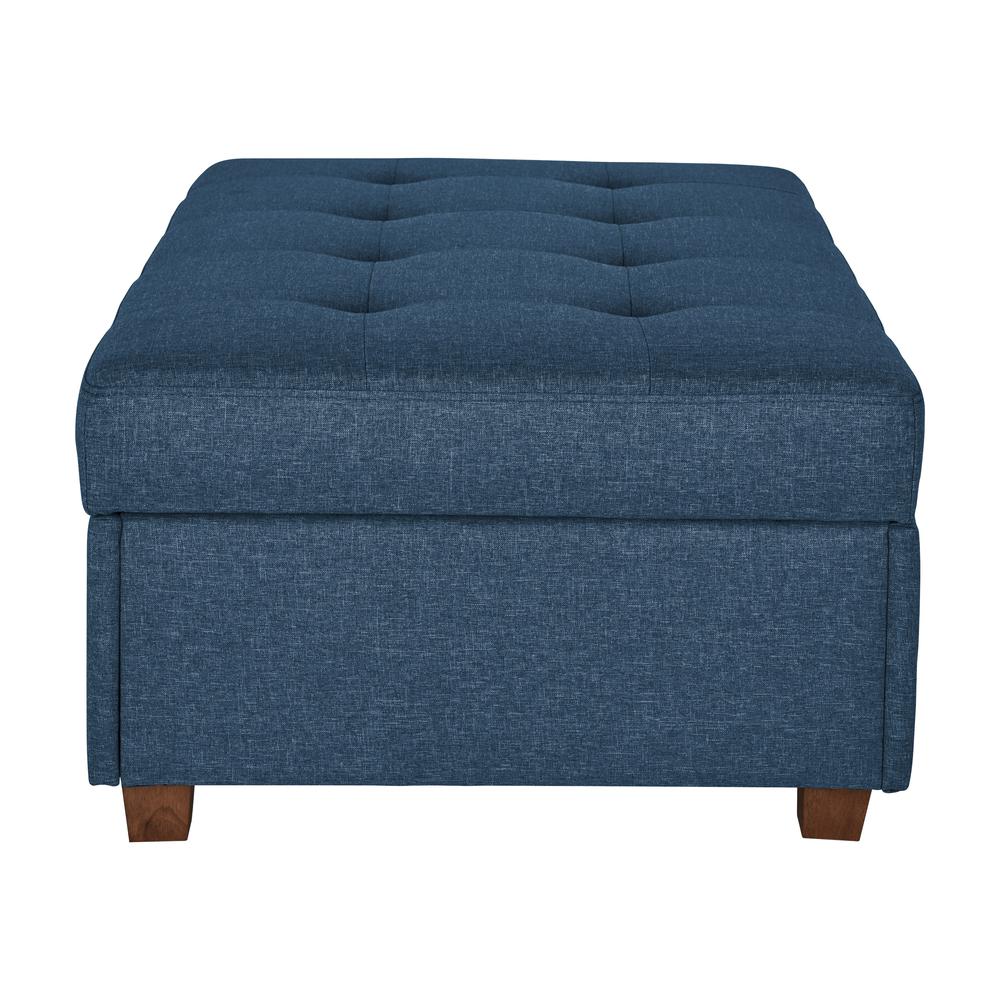 CorLiving Large Storage Ottoman Blue. Picture 4