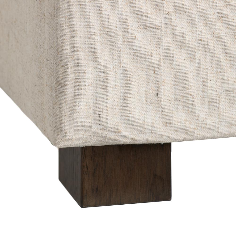 CorLiving Double Storage Ottoman Bench, Beige. Picture 8