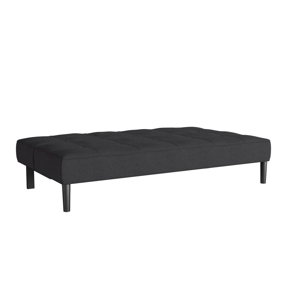 Convertible Futon Sofa Bed with Textured Dark Grey Mattress. Picture 3
