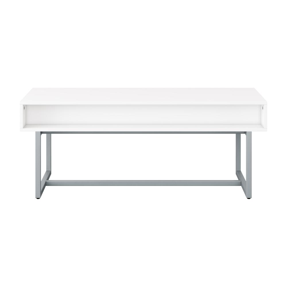 CorLiving Auston Single Drawer White Coffee Table. Picture 8