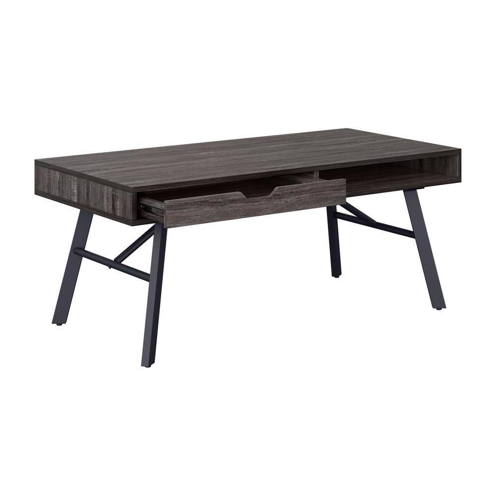 CorLiving Auston Grey Wood Grain Finish Coffee Table. Picture 4