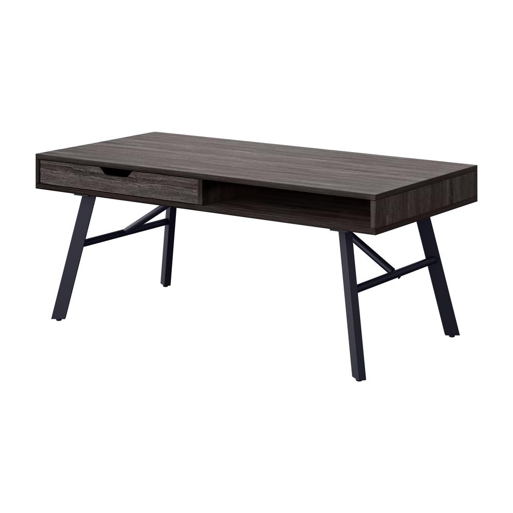 CorLiving Auston Grey Wood Grain Finish Coffee Table. Picture 6