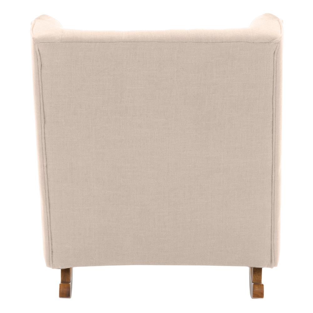 CorLiving Boston Beige Tufted Fabric Rocking Chair. Picture 4