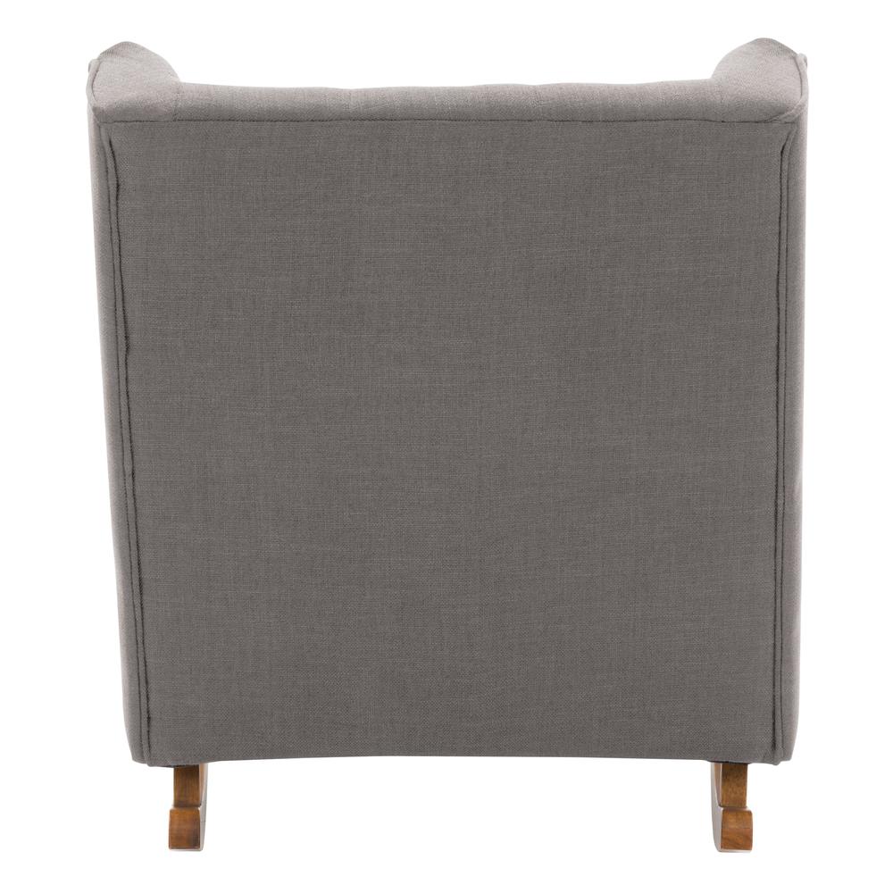 CorLiving Boston Light Grey Tufted Fabric Rocking Chair. Picture 4