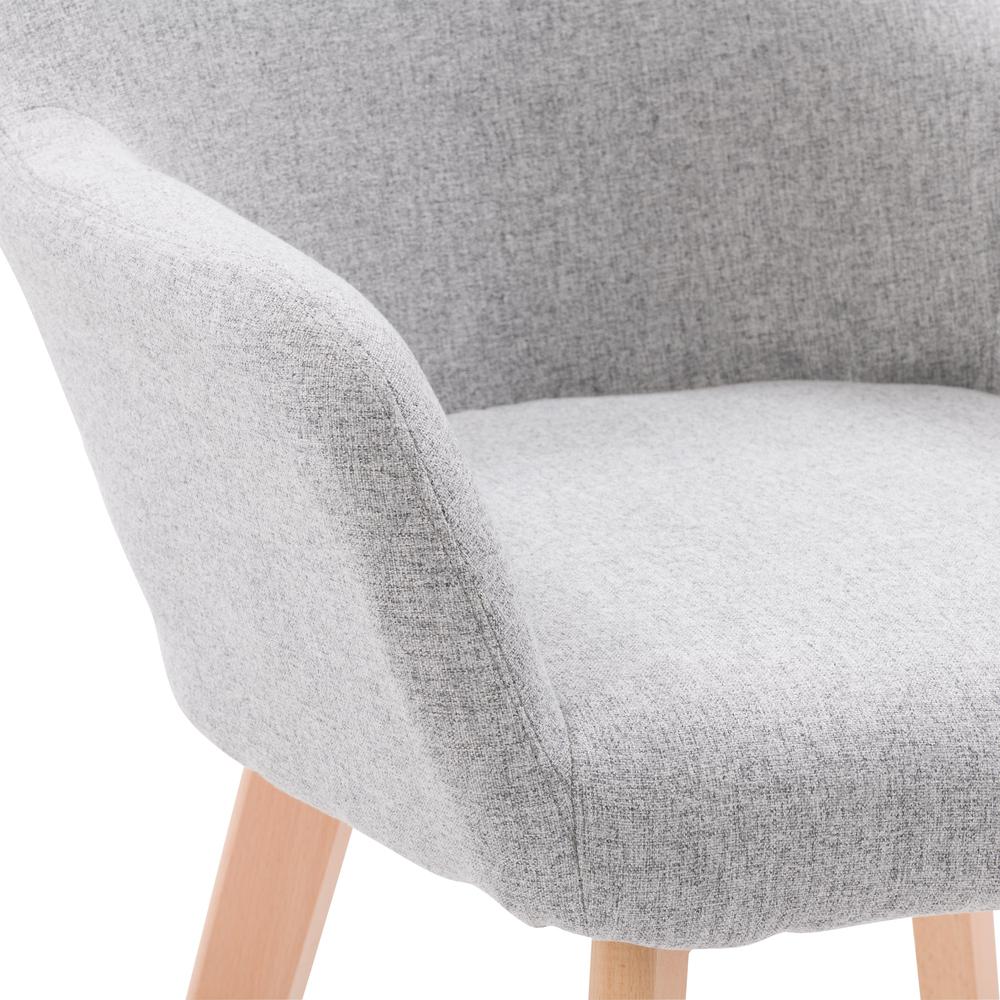 CorLiving Ayla Upholstered Side Chair in Light Grey. Picture 11