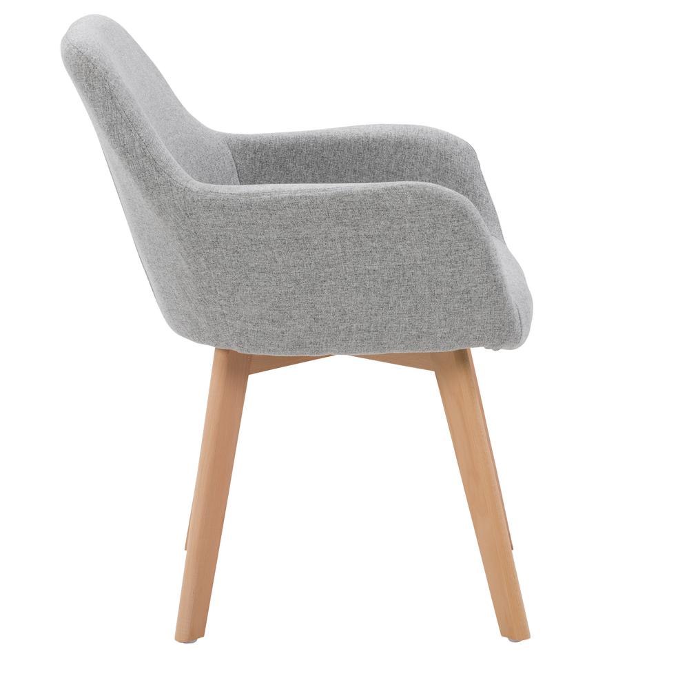 CorLiving Ayla Upholstered Side Chair in Light Grey. Picture 6